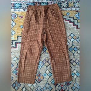 Windowpane cotton Madewell pants